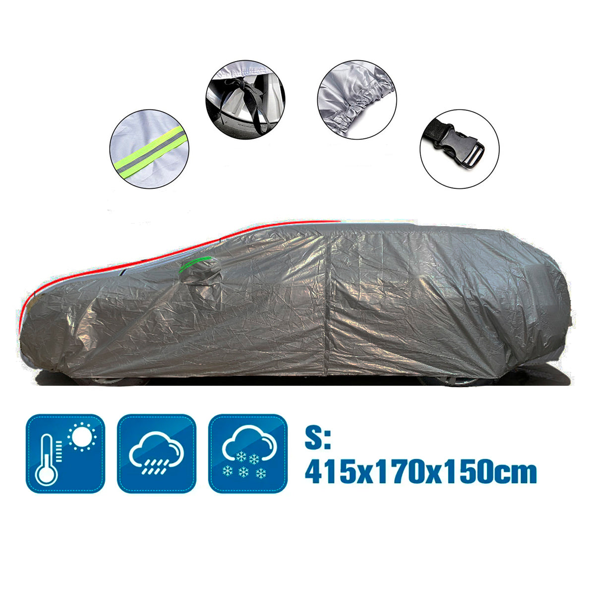 Funda protectora para automóvil con puerta de acceso lateral