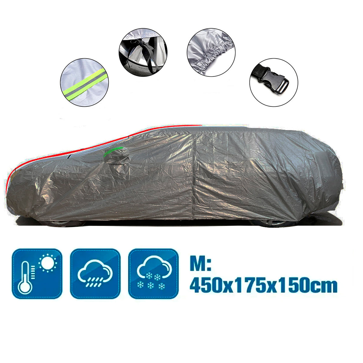 Funda protectora para automóvil con puerta de acceso lateral