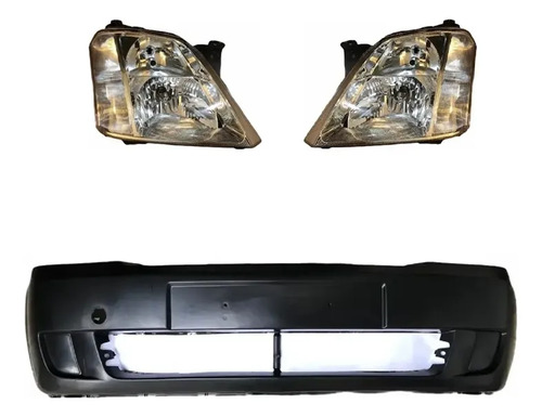 Paragolpe Delantero Con Semiopticas Chevrolet Meriva