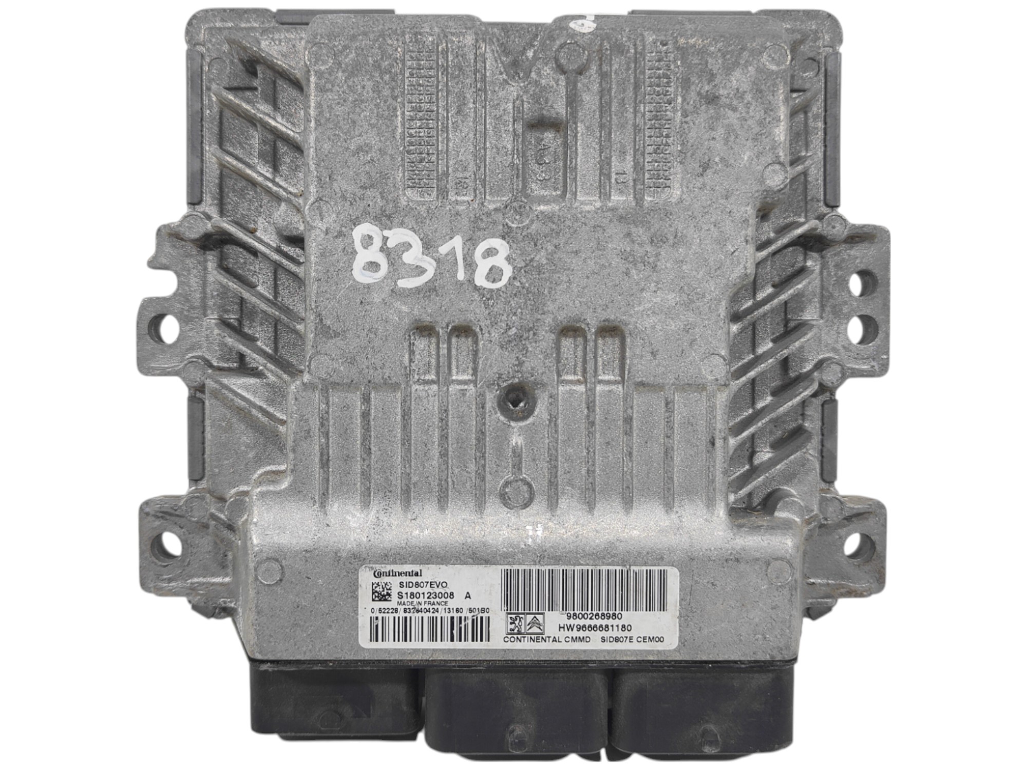 ECU de motor Peugeot 308 1.6 HDI , Ref: 8318-K3B10