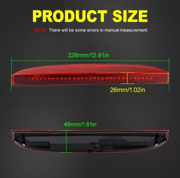 Tercera Luz Freno Renault Clío 2 Negra O Roja Led