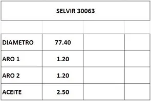 Juego de aros de pistón
