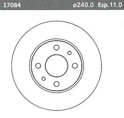 DISCO FRENO (240mm) DEL FIAT CINQUECENTO-SEICENTO
