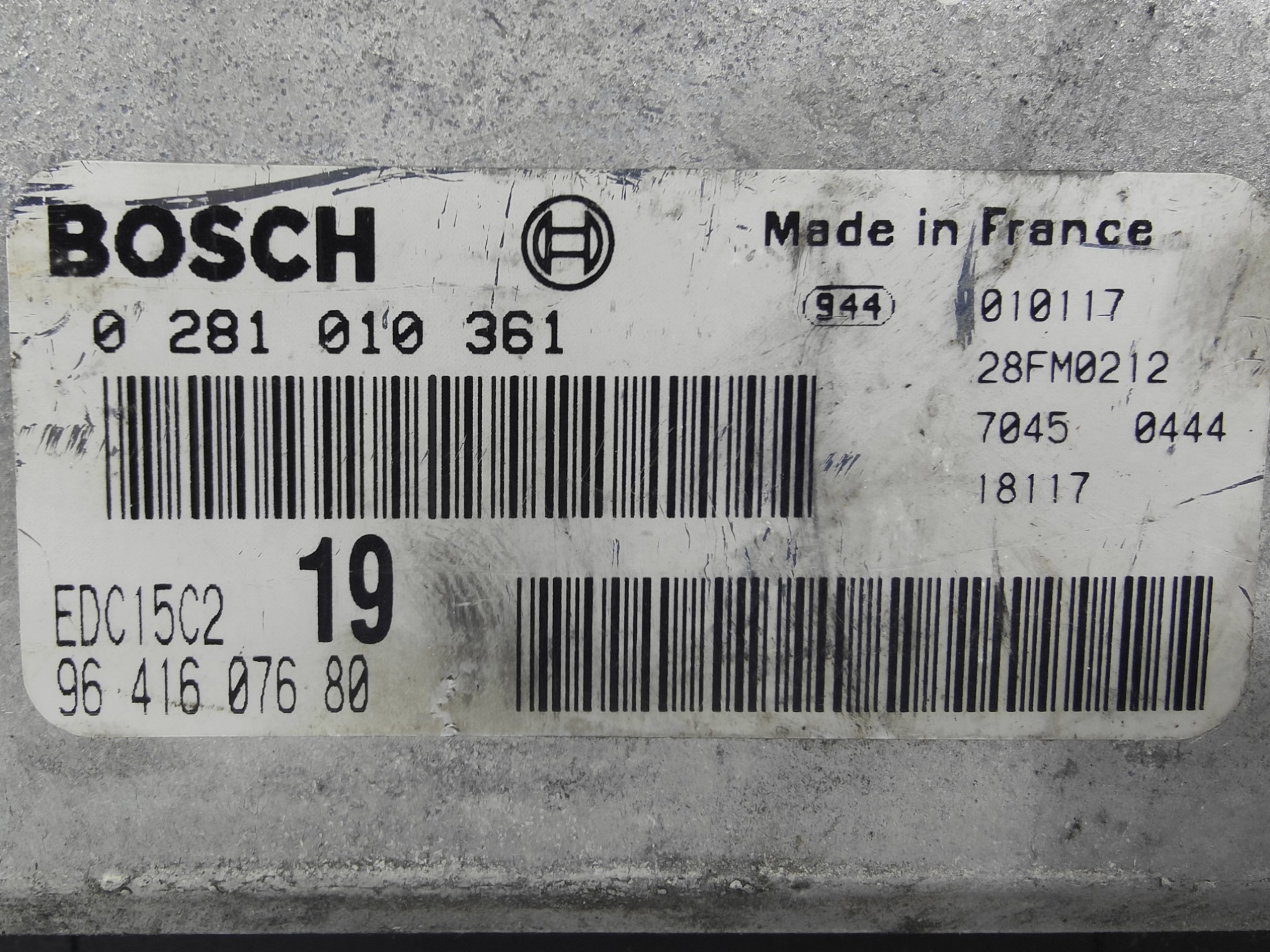 ECU de motor Peugeot 406 2.0 HDI , Ref: 8184-K3B1