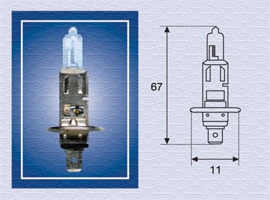 Lámpara halógena 12V H1 55W
