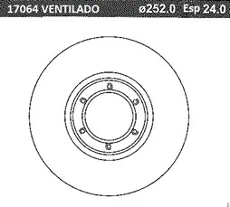 DISCO FRENO (252.50mm) DEL RENAULT TRAFIC