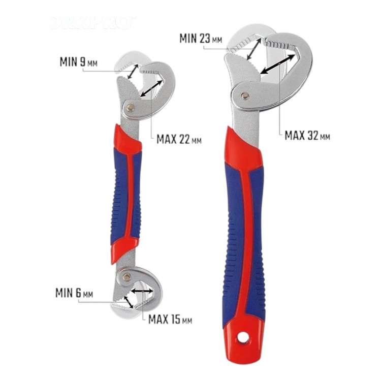 LLAVES UNIVERSALES AJUSTABLE 6 A 32 (SET 2 PIEZAS)
