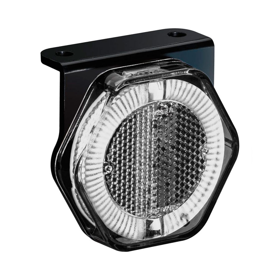 Faro lateral LED cristal hexagonal con soporte 12/24V