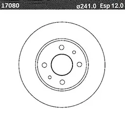 DISCO FRENO (240mm) DEL FIAT PALIO-SIENA-UNO 85