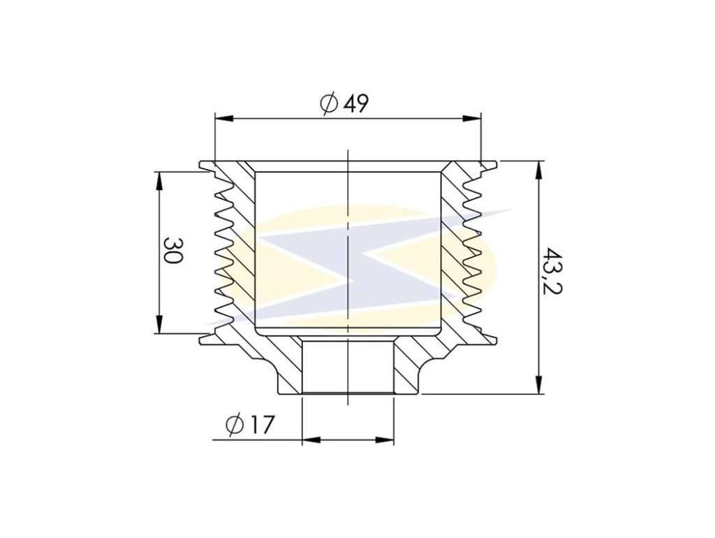 POLEA ALTERNADOR JOHN DEERE 8PK 17MM
