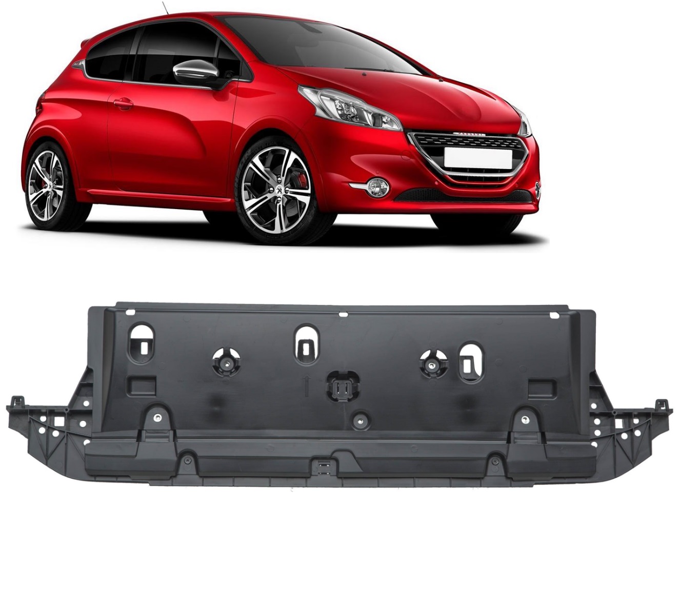 ALMA PARAGOLPE DELANTERO PEUGEOT 208 INFERIOR CON DEFLECTOR ALTERNATIVO [PHIRA]