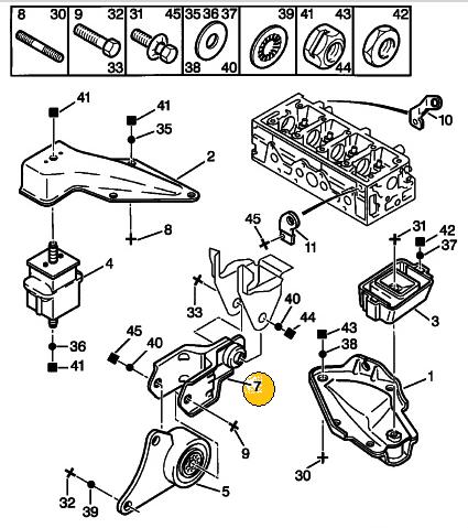 BIELETA TENSORA SOPORTE DE MOTOR PEUGEOT CITROEN 106-AX-SAXO [ORIGINAL PSA]