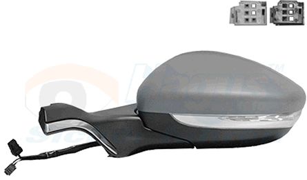 ESPEJO EXTERIOR PEUGEOT 208 ELECTRICO DERECHO CON MOLDURA CROMADA [ALKAR]