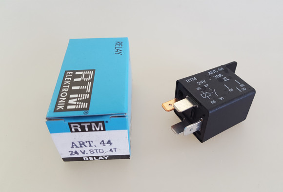MINIRELAY/RELE UNIVERSAL 24V 4 TERMINALES CON SOPORTE