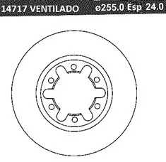 DISCO FRENO (256mm) DEL MAZDA B2500-2900 2WD BREME