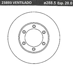 Disco de Freno Delantero 289mm