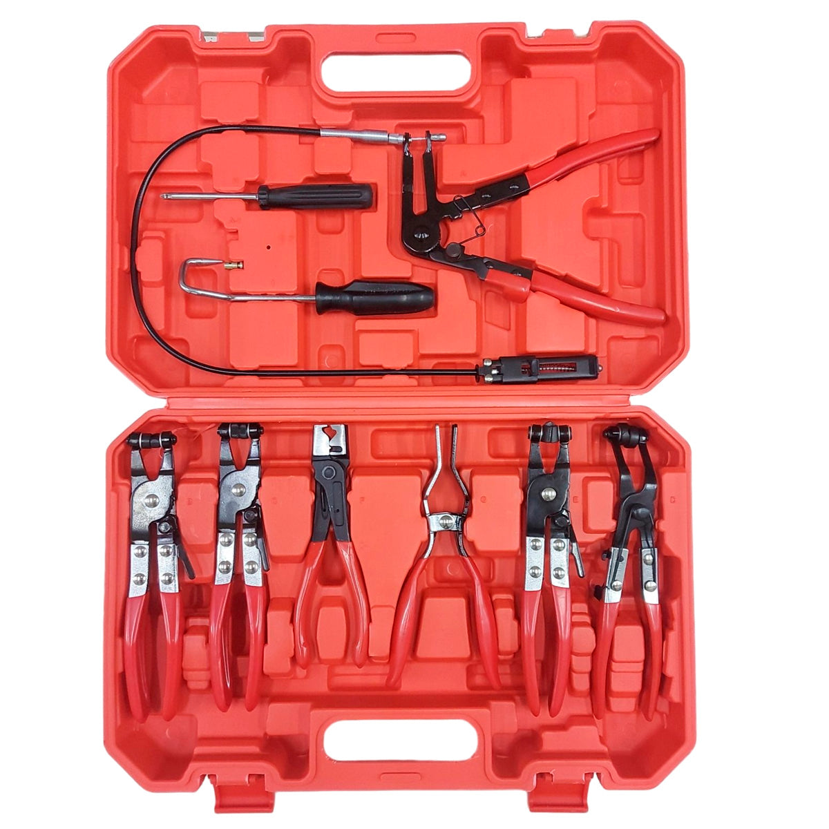 Kit de Pinzas para Abrazaderas Automotrices en Valija