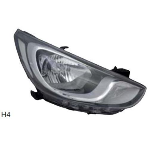 SEMIOPTICA HYUNDAI DER. ACCENT 2011...2015 C/CONTROL MANUAL 5 TERM. H4 TYC 921021R030