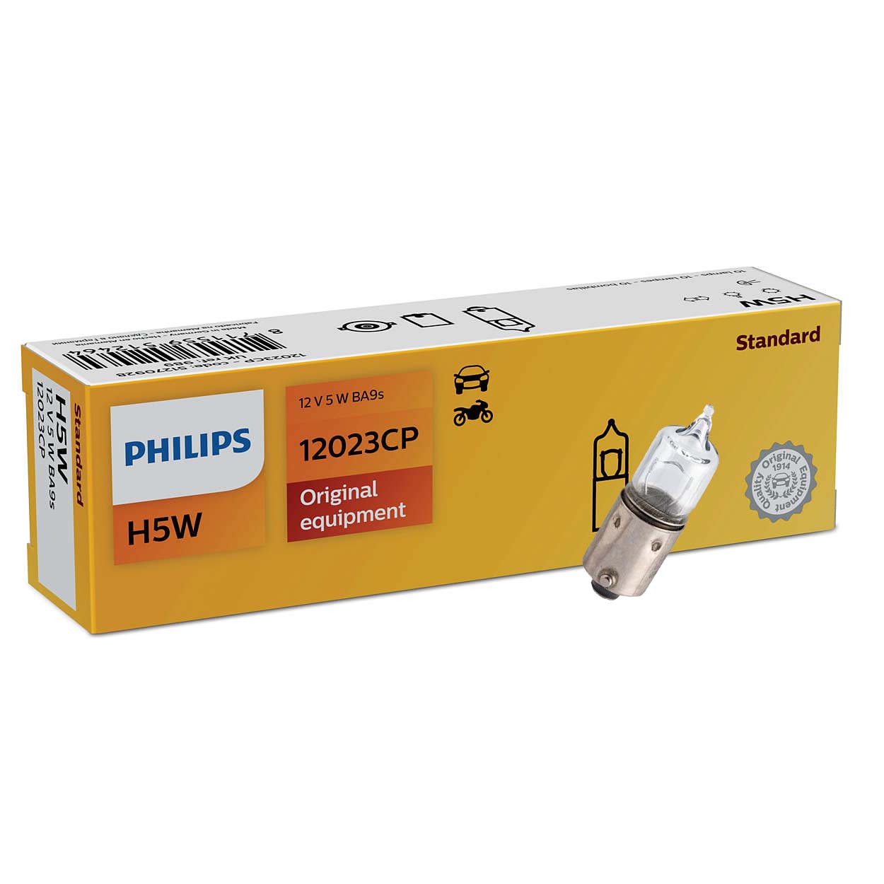 LAMPARA - H5W 12V 5W BA9S PHILIPS