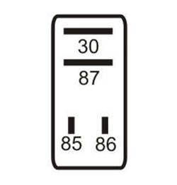 RELAY DNI 0123 MICRO 12V 4T C/DIODO 30 AMP