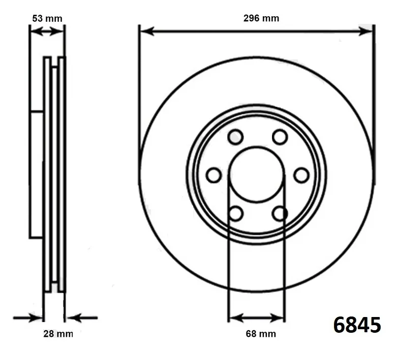 Disco de Freno Delantero Ventilado