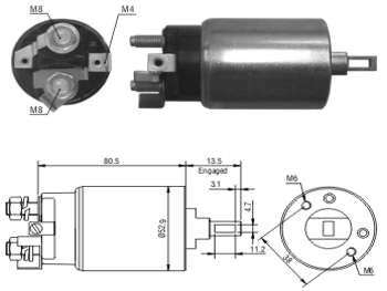 SOLENOIDE HITACHI IS ISUZU 24V