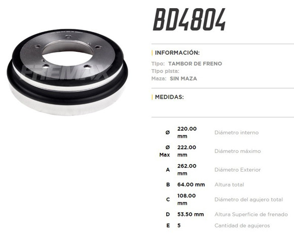 CAMPANA FR TRAS GM TRACKER 2.0T 4X4 99> SZ VITARA 1.6/2.0I