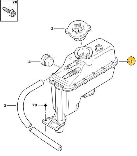 DEPOSITO RADIADOR CITROEN XANTIA 1800cc [ORIGINAL PSA]