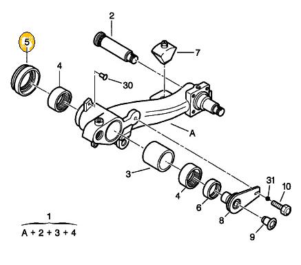 RETEN TUBO TRASERO PEUGEOT 106- 205-309-405 - CITROEN AX GRUESO [ORIGINAL PSA]