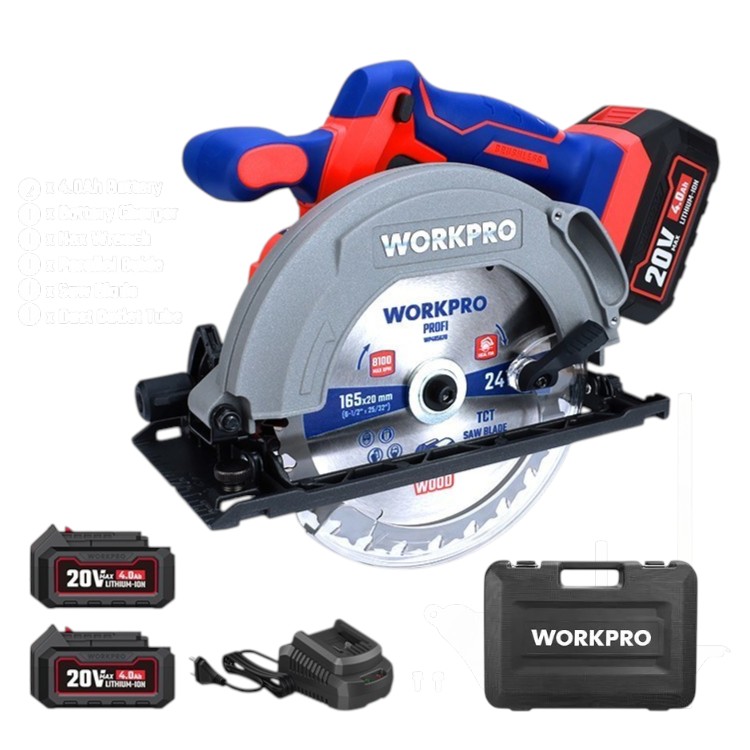 SIERRA CIRCULAR A BATERIA 13mm 20V 4A+CARGA+BATE