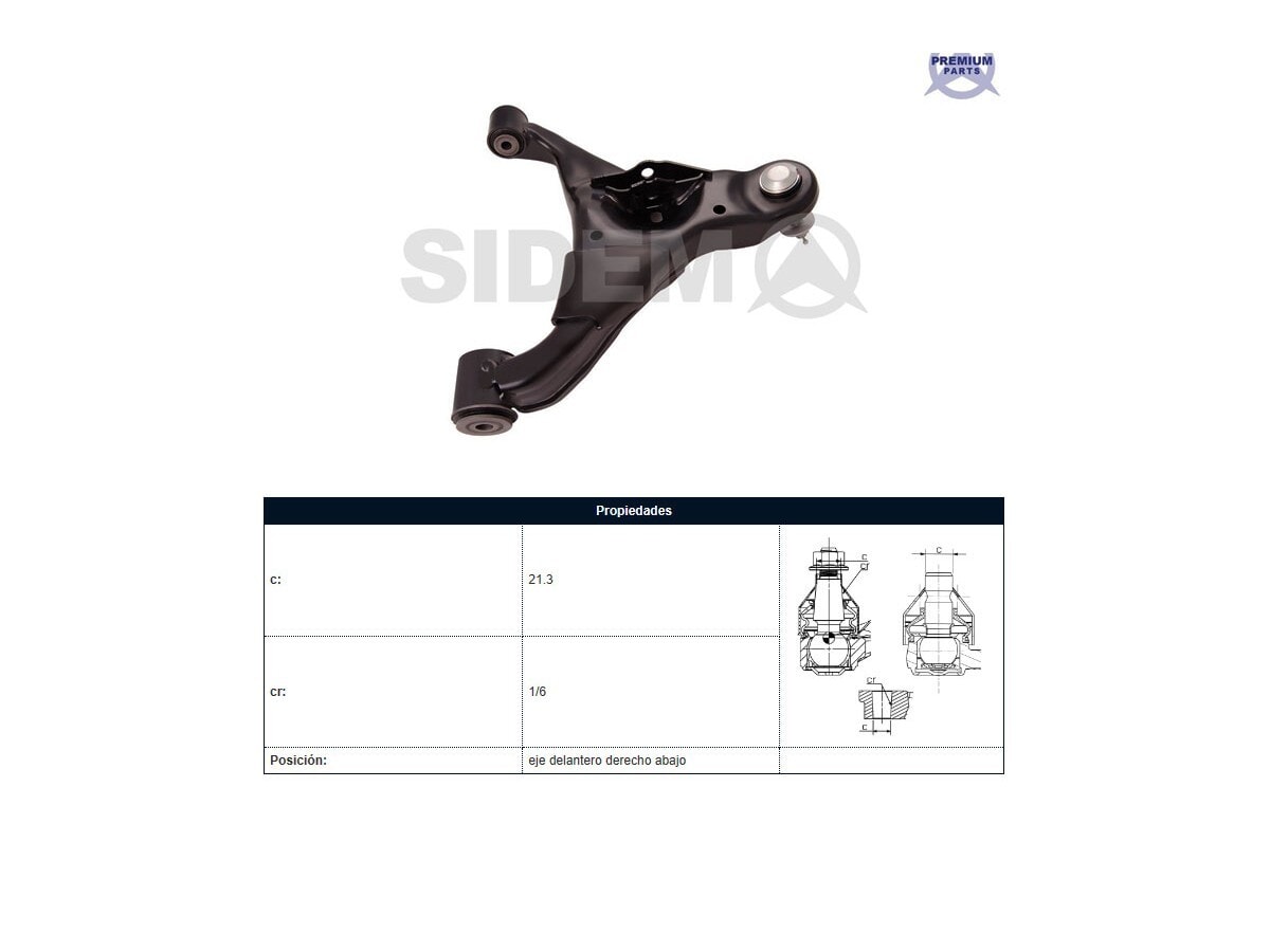 Parilla De Susp Del Ford Ranger 4X4/Ranger 4X2 Mazda Bt50 12-25 Der