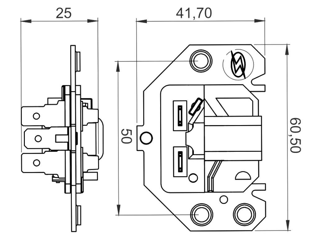 Porta carbones alternador