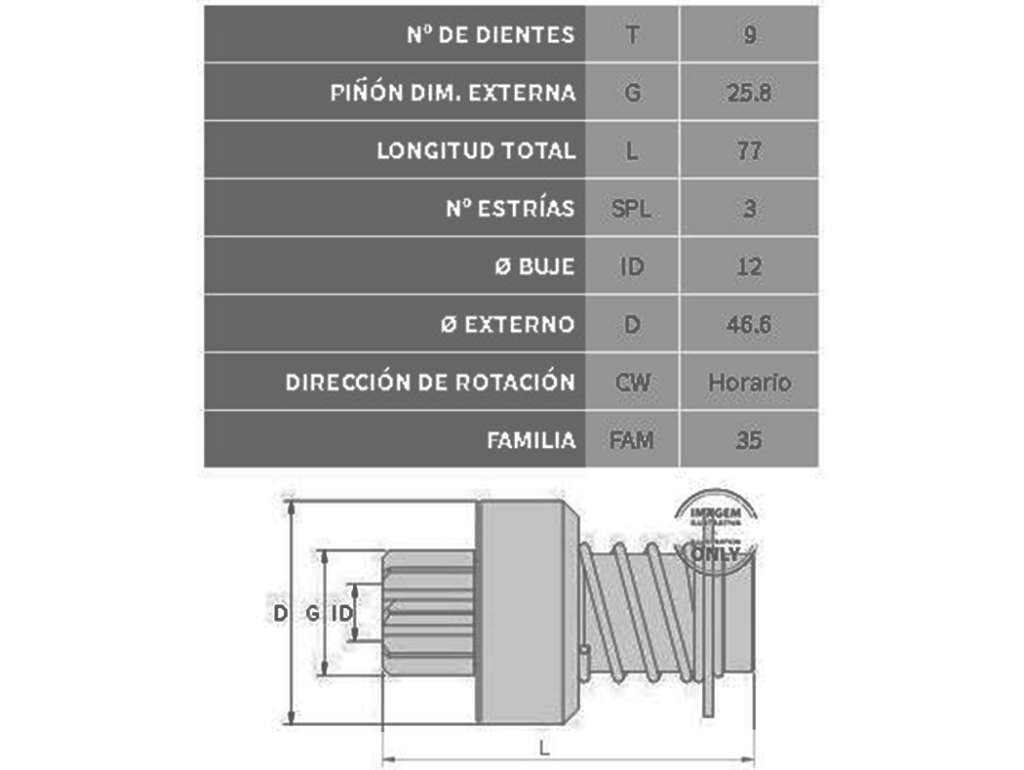 Componente para sistema Bendix Delco de Dodge D500