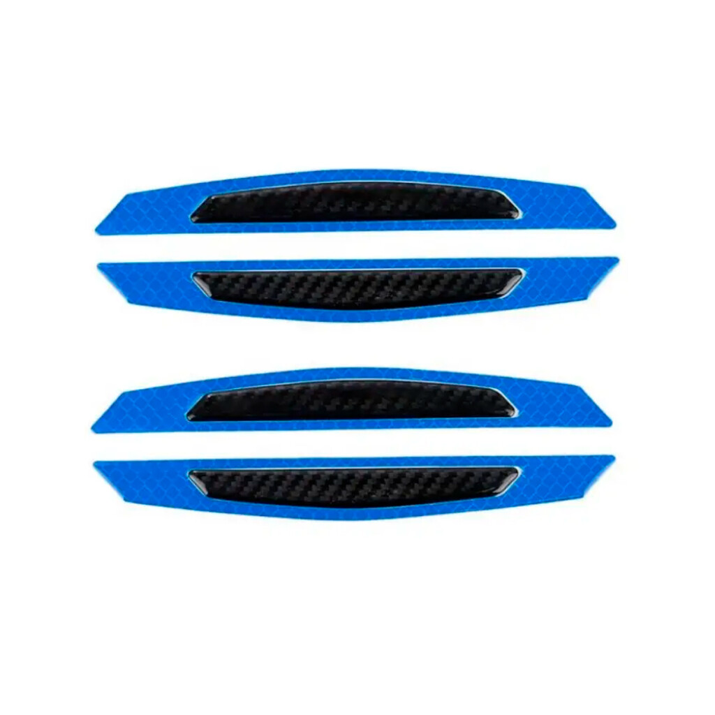 ACCESORIO EXTERIOR - JGO.4 PROTECTORES PUERTA 17X4CM AZUL / CARBONO