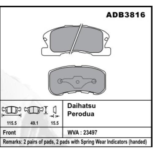 JGO. PASTILLAS FRENO DAIHATSU SIRIUN 98... 15X49X15MM COMLINE
