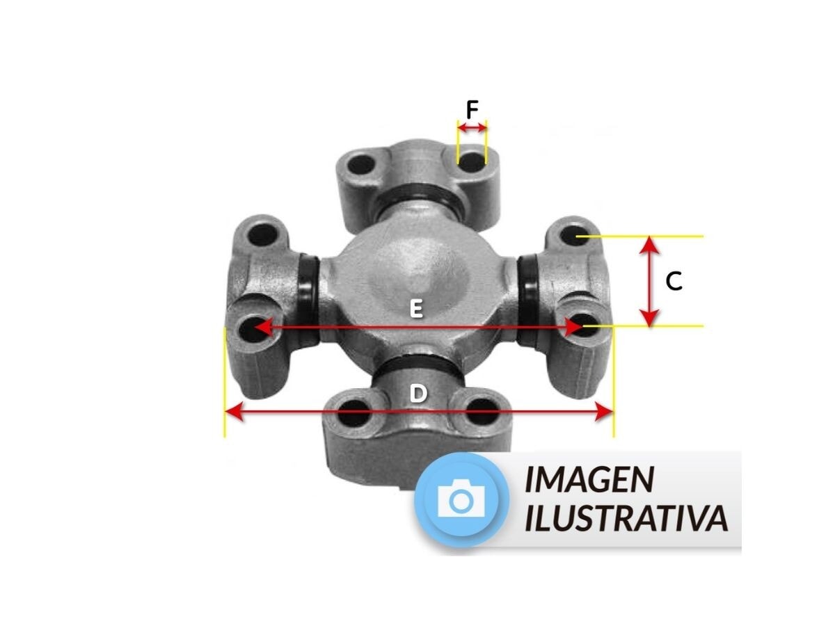 Cruceta de transmisión con copas de 42.7mm y longitud de 89.1mm