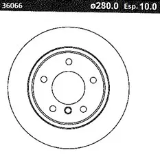 DISCO FRENO (280mm) TRA BMW E36 91