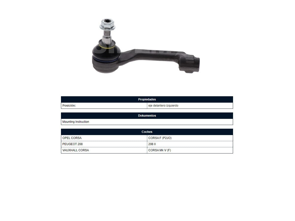 Puntero 208 21-25 Izq