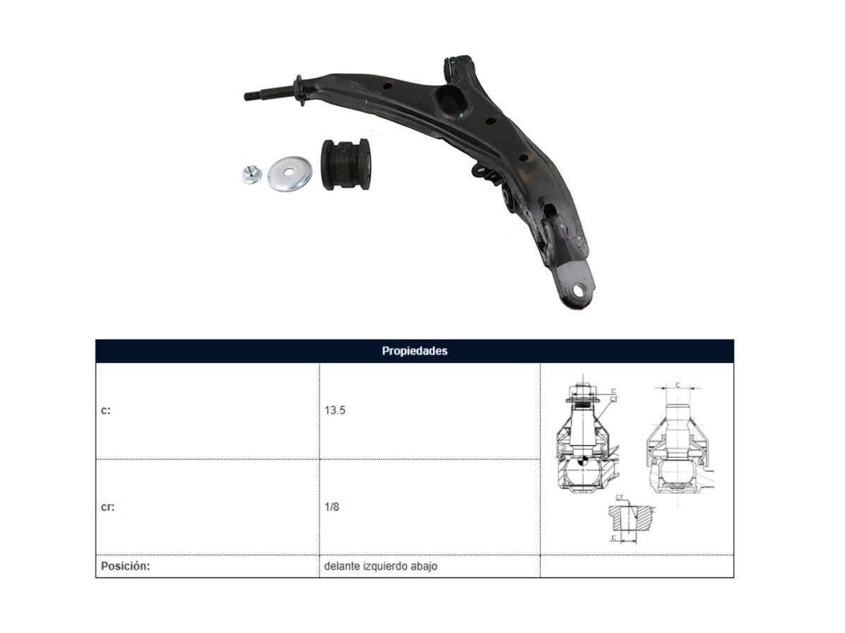 Parilla De Suspension Delantera Honda Crv 95-01 Izq