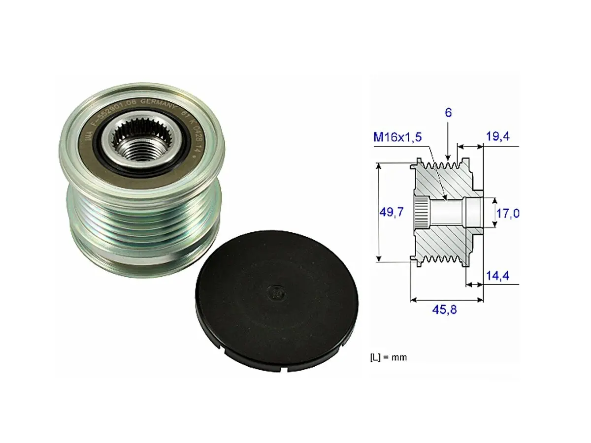 Polea Alternador Marcha Libre Mercedes Benz Sprinter/ML/GLK