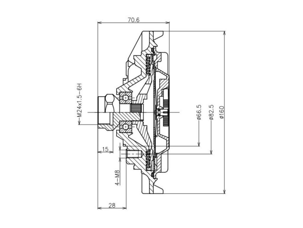 EMBRAGUE VISCOSO BOMBA AGUA GM S10 2.5D MAXION 97/00/FO RANGER