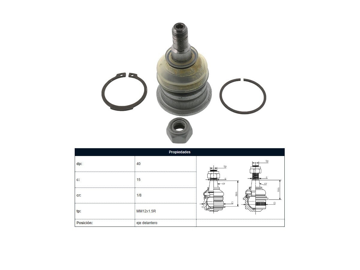 Rotula Del Hyundai Accent/Hb20 Hb20S/Elantra/I20 Jac J3 A137 Kia Rio 94-25 Der/Izq