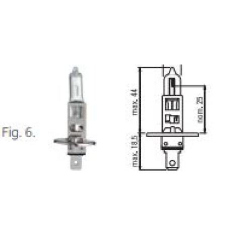LAMPARA HALOG. 12V H1 55W CHINAS GAUSS GL01H1