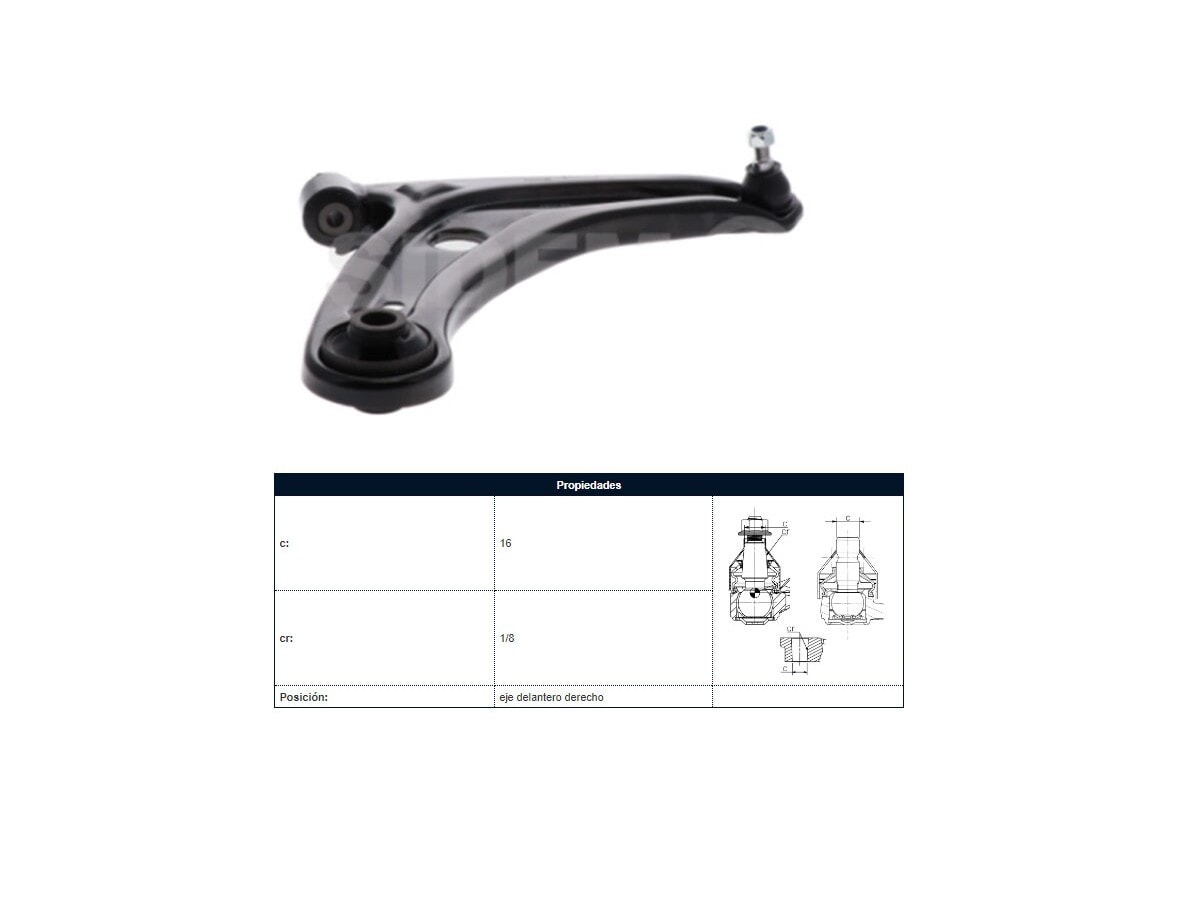 Parilla De Suspension Delantera Honda Fit 04-08 Der