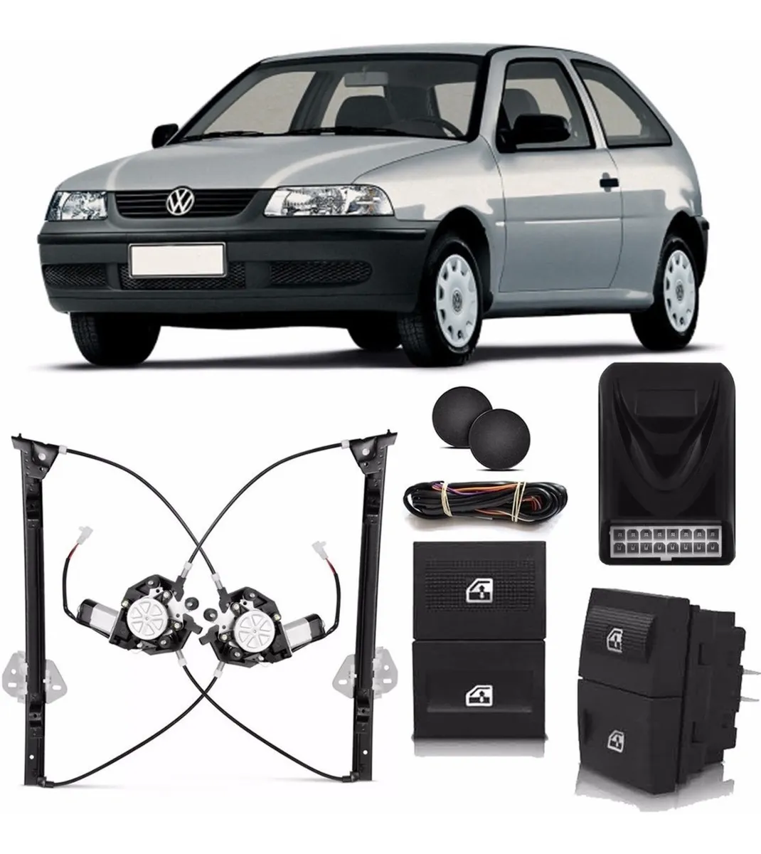 Kit Levanta vidrio Eléctrico Gol G3 2000-2005 2 Puertas Sensorizado