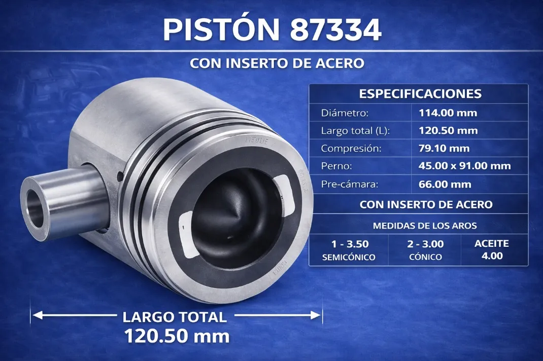 PISTON (114.00) C/AROS CUMMINS 6CTAA 8.3 STD1CIL