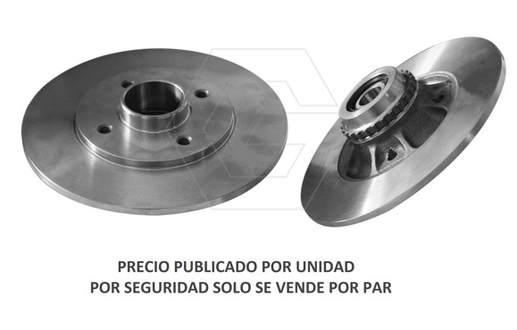 DISCO DE FRENO TRASERO RENAULT CLIO 2 1.6 16V-1.9D