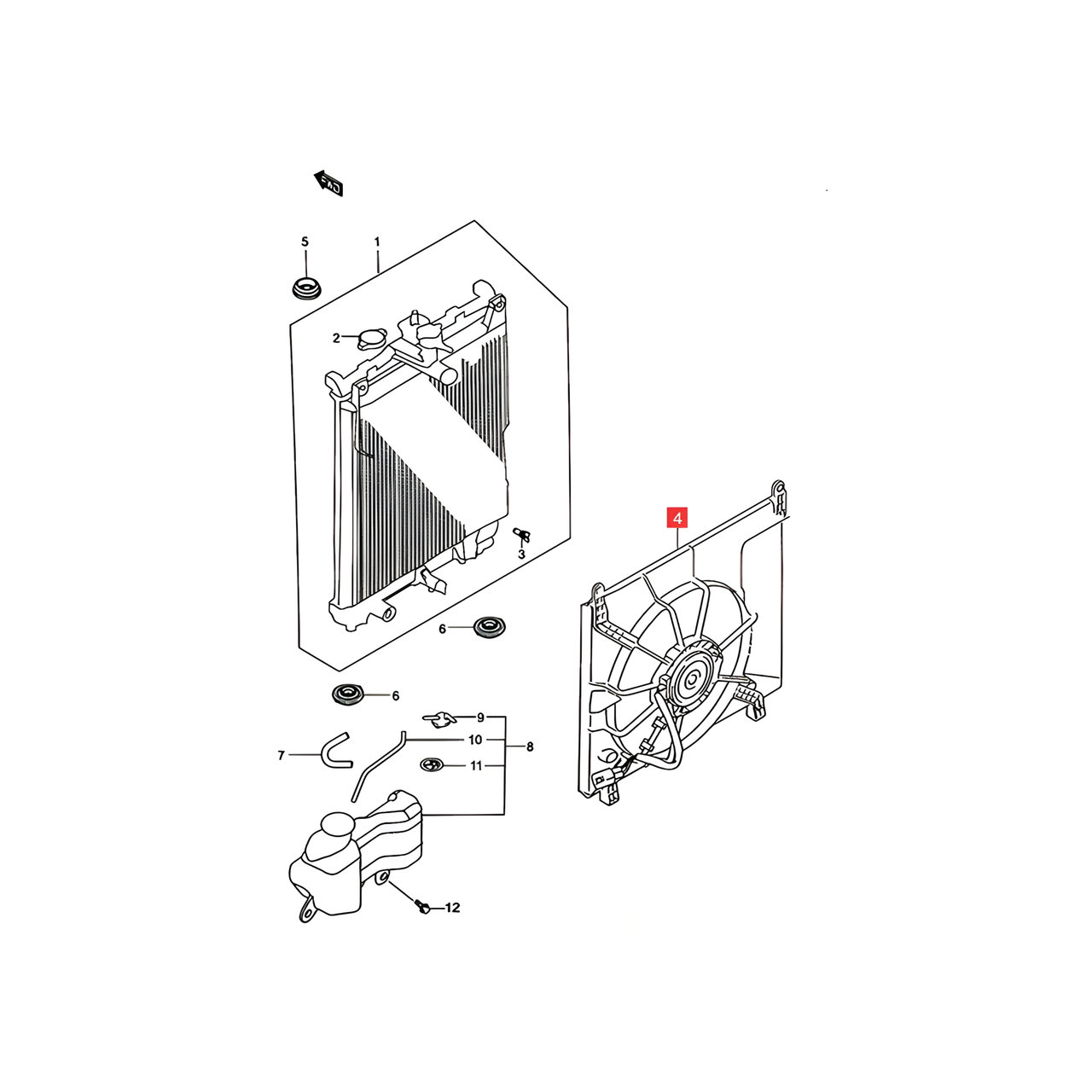 ELECTROVENTILADOR C/SOPORTE -ORIGINAL