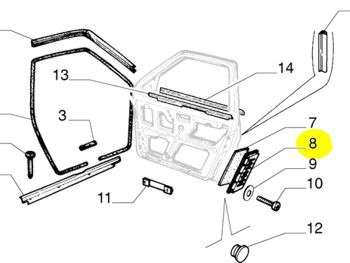 Moldura guardabarros delantero derecho Fiat Uno/Duna