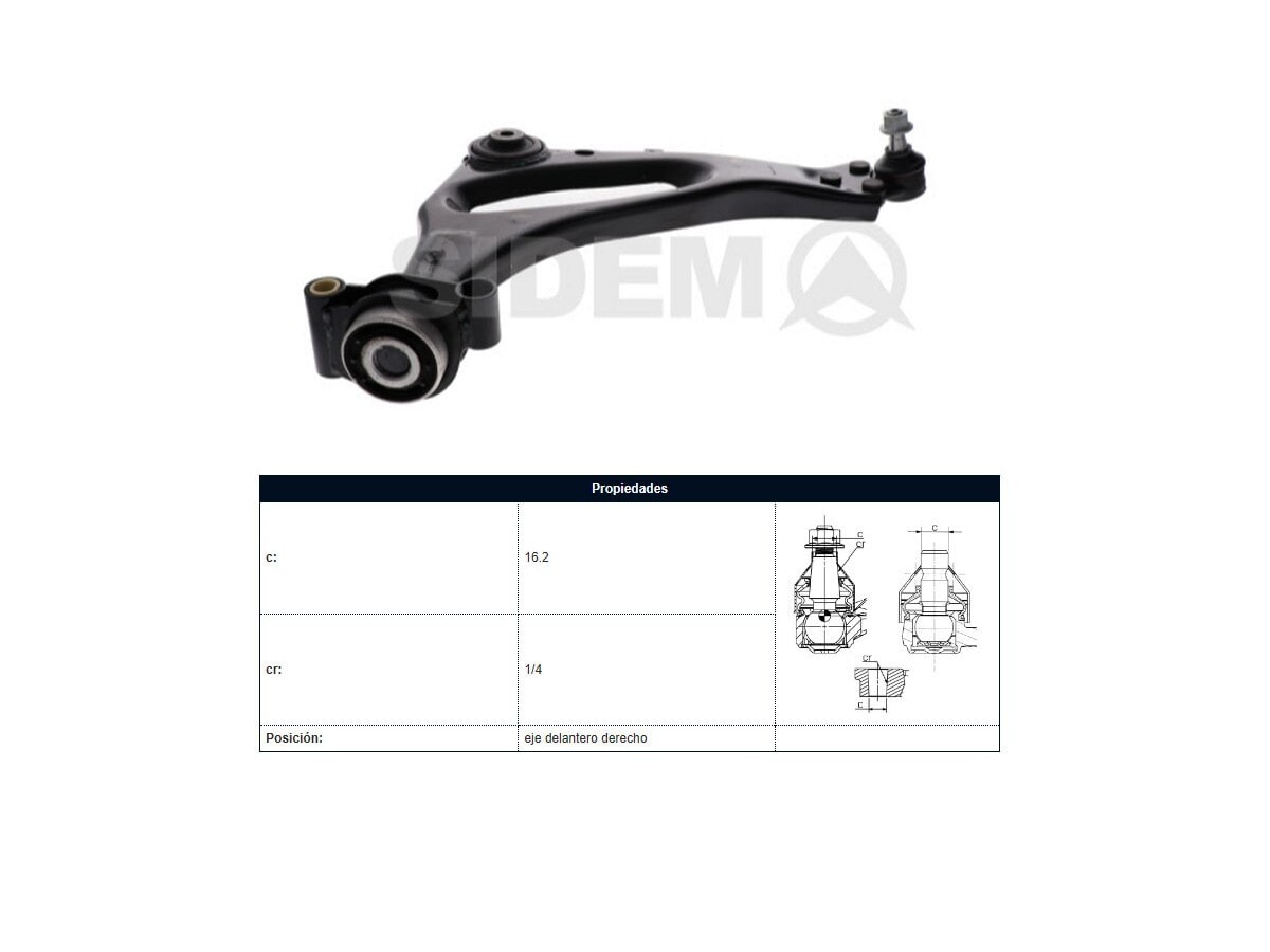 Parilla De Susp Del Mercedes Benz Vito 111Cdi (W447) 18-25 Der